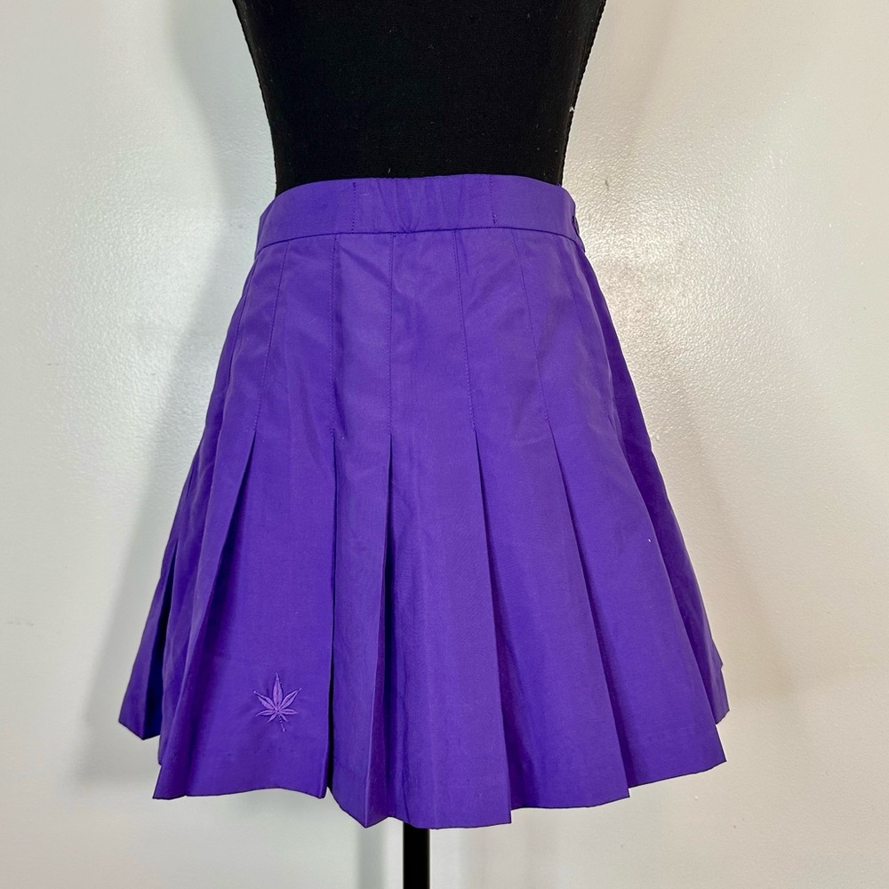 Vintage 90s Boast purple pleated preppy festival skirt